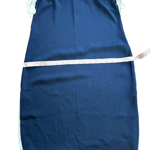 Solid & Striped Disco Slip Dress Women’s Medium Navy White Bows Summer Midi - Picture 9 of 14